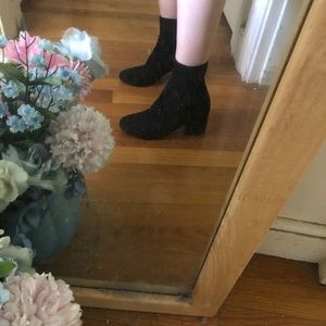 NIB Barney’s New York Black Suede Sock Booties